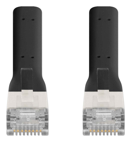 CABO DE REDE RJ45 INTELLINET 0.5M CAT6A F/FTP SLIM 32 AWG ETHERNET PRETO