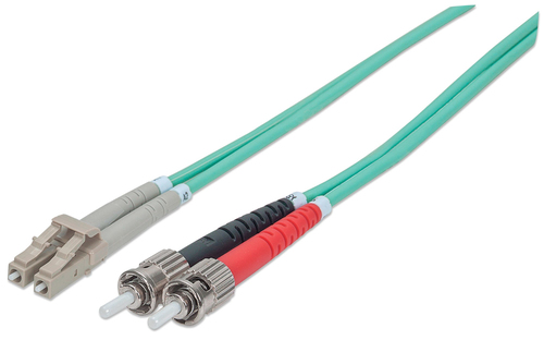 INTELLINET PATCH CABLE F.O. ST/LC 2M DUPLEX MULTIMODE 50/125 OM3