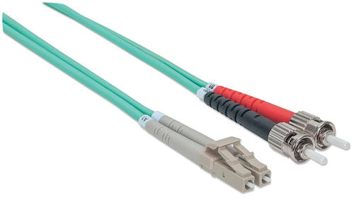 INTELLINET PATCH CABLE F.O. ST/LC 2M DUPLEX MULTIMODE 50/125 OM3