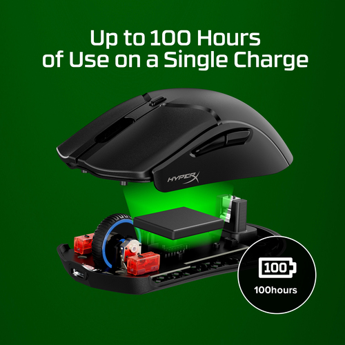 HPI MOUSE HP HYPERX PULSEFIRE HASTE 2 MINI GAMING 26000DPI WIRELESS PRETO