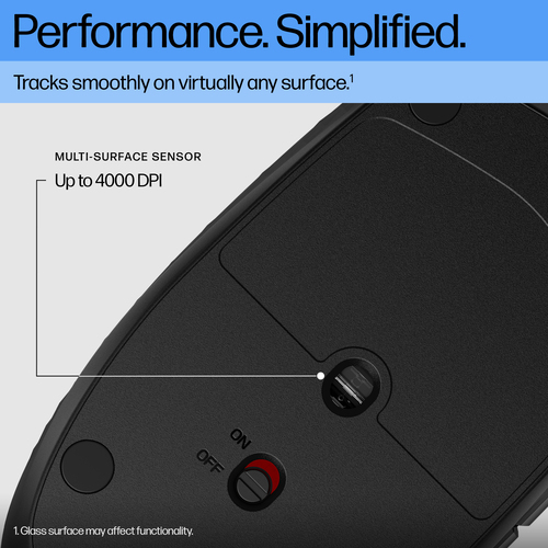 HPI MOUSE HP 425 4000DPI WIRELESS/BT PRETO