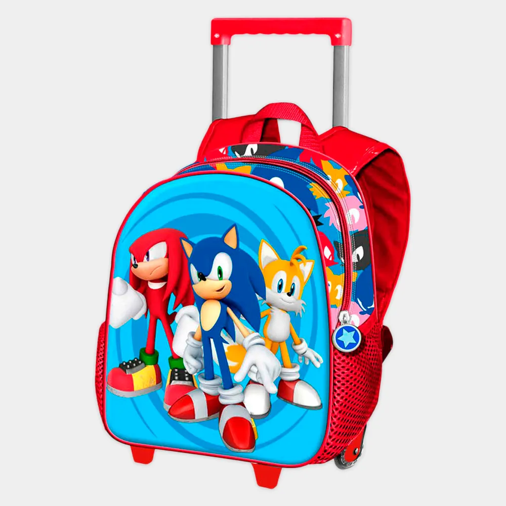 MOCHILA INFANTIL SAFTA SONIC TROLLEY UNSTOPPABLE AZUL