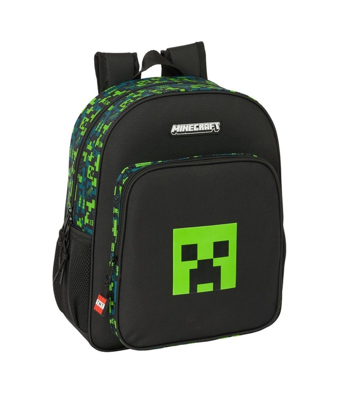 MOCHILA INFANTIL SAFTA MINECRAFT JUNIOR PRETA