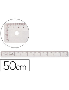ME REGUA LIDERPAPEL PLASTICA CRISTAL 50CM (1/20)