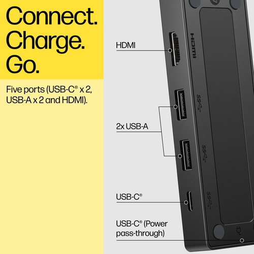 HPI HUB USB-C HP TRAVEL HUB G3 2USB-A/ HDMI PRETO