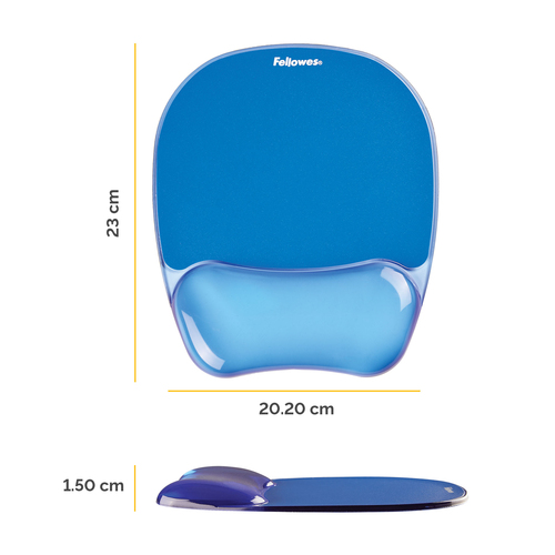 TAPETE PARA MOUSE FELLOWES COM APOIO GEL AZUL