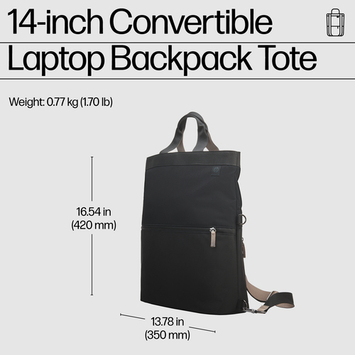 HPI MOCHILA 14" HP CONVERSIVEL TOTE PRETA