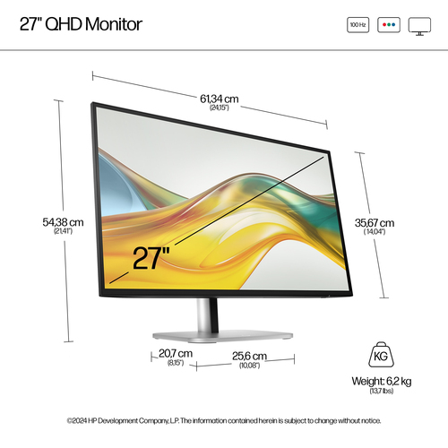HPI MONITOR HP 27" FHD SERIES 5 ROTAÇÃO OFFICE HDMI/USB/DP PRETO SERIES 5 PRO