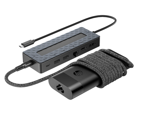 HPI HUB USB-C + CARREGADOR PORT HP PARA 1HDMI/1USB-COM 1DP/1RJ45/2USB-A