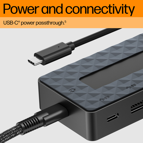 HPI HUB USB-C + CARREGADOR PORT HP PARA 1HDMI/1USB-COM 1DP/1RJ45/2USB-A