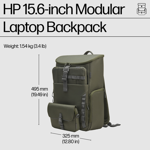 HPI MOCHILA 15.6" HP MODULAR CINZA/VERDE