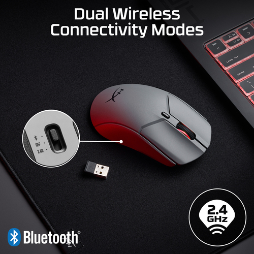 HPI MOUSE HP HYPERX PULSEFIRE HASTE 2 PRO GAMING 26000DPI WIRELESS/BT CINZA