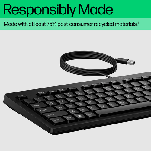 HPI TECLADO HP 125 G2 USB-A COM FIO PT PRETO