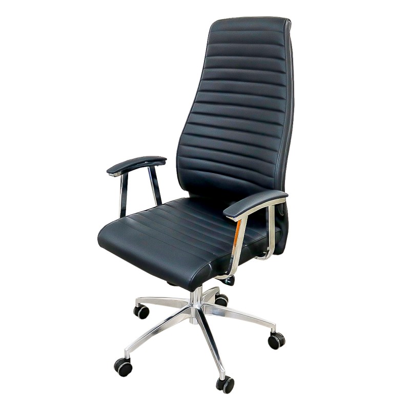 SENMARK CADEIRA PU HIGH EXECUTIVE 3 NIVEIS PRETA