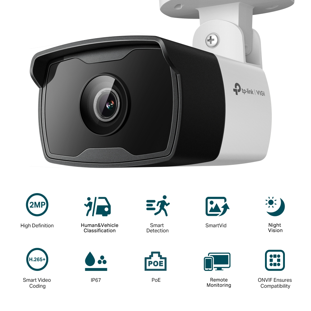 CAM TP-LINK OUTDOOR 2MP FHD SMART DETECTION VIGI