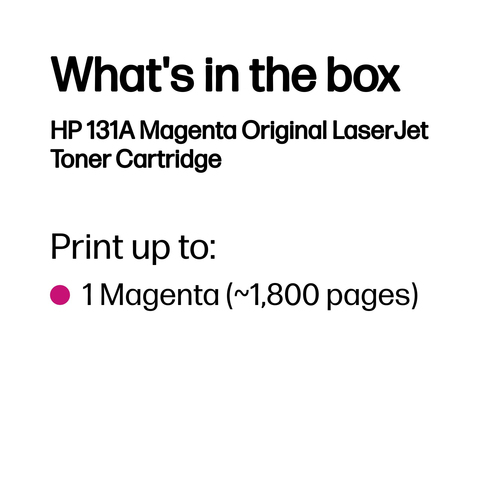 HPI TO HP CF213A MAGENTA M276 131A A2 TONNERS