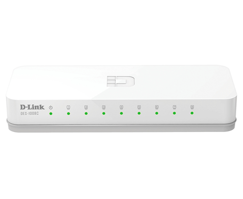SWITCH 8 DLINK 10/100 SEM GESTÃO PLÁSTICO