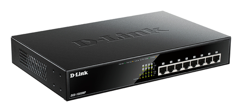 SWITCH 8 DLINK 10/100/1000 SEM GESTÃO MAX POE 125W
