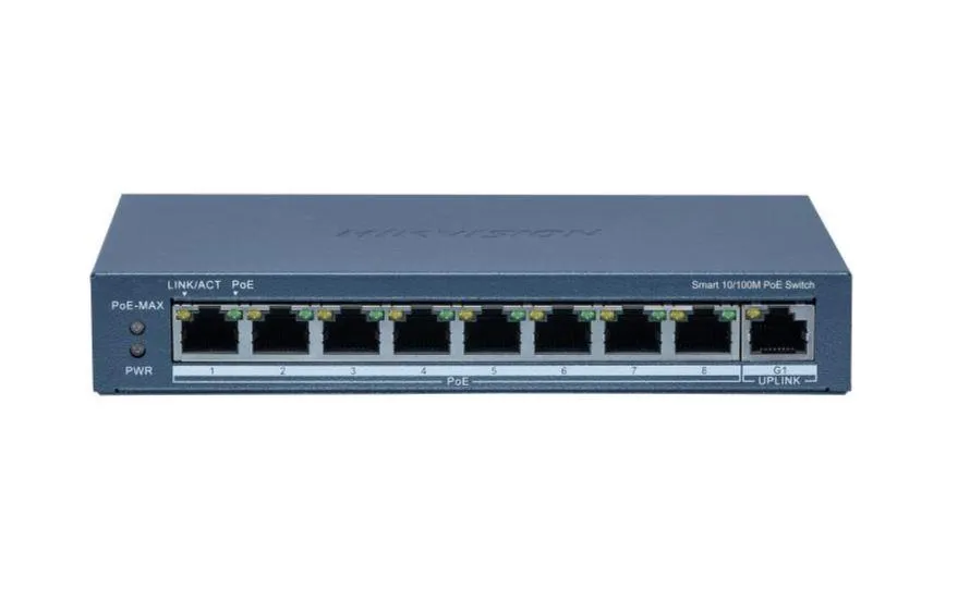 SWITCH 8 HIKVISION 8X 10/100 SMART POE