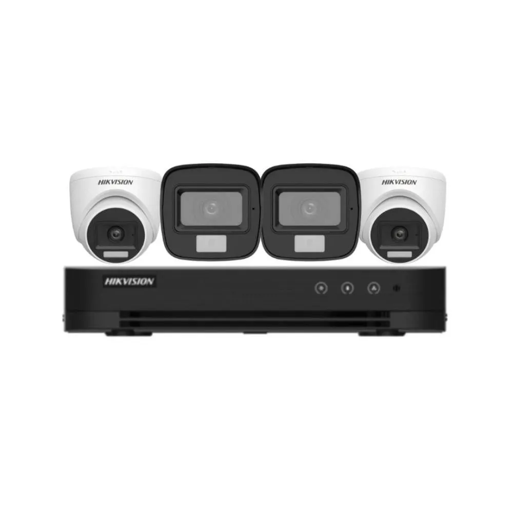 KIT VIGILANCIA HIKVISION 4CH H265 + 4 CAMARAS 2MP