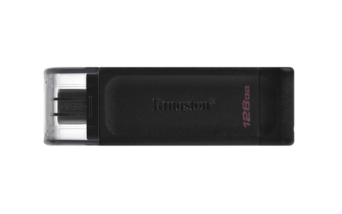 PEN DRIVE 128GB KINGSTON DATA TRAVELER DT70 3.2 USB-C PRETA