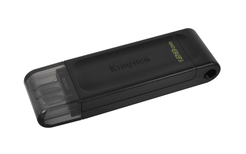 PEN DRIVE 128GB KINGSTON DATA TRAVELER DT70 3.2 USB-C PRETA