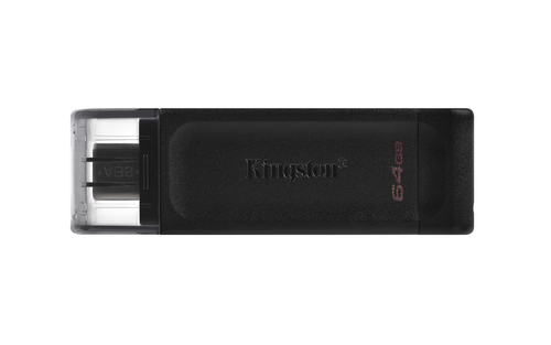 PEN DRIVE 64GB KINGSTON DATA TRAVELER DT70 3.2 USB-C PRETA