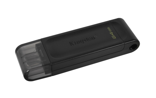 PEN DRIVE 64GB KINGSTON DATA TRAVELER DT70 3.2 USB-C PRETA