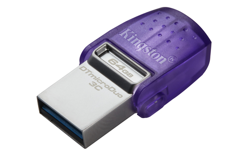 PEN DRIVE 64GB KINGSTON DATA TRAVELER DUO 3.2 USB-A/USB-C PRETA DTDUO3CG3/64GB
