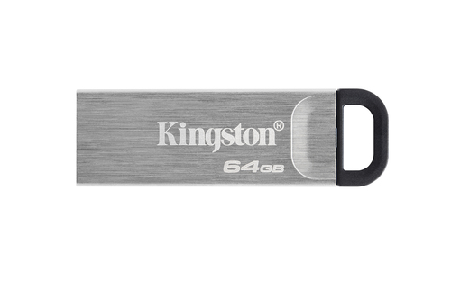 PEN DRIVE 64GB KINGSTON DATA TRAVELER KYSON 3.2 ALTA PERFORMANCE USB-A PRATA