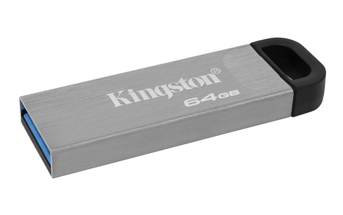 PEN DRIVE 64GB KINGSTON DATA TRAVELER KYSON 3.2 ALTA PERFORMANCE USB-A PRATA