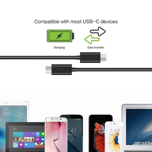 CABO USB-C (M) PARA USB-A (M) 1MT DADOS/CARGA EWENT PRETO