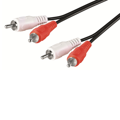 CABO DE ÁUDIO EWENT 2X RCA (M) PARA 2X RCA (M) 2M PRETO