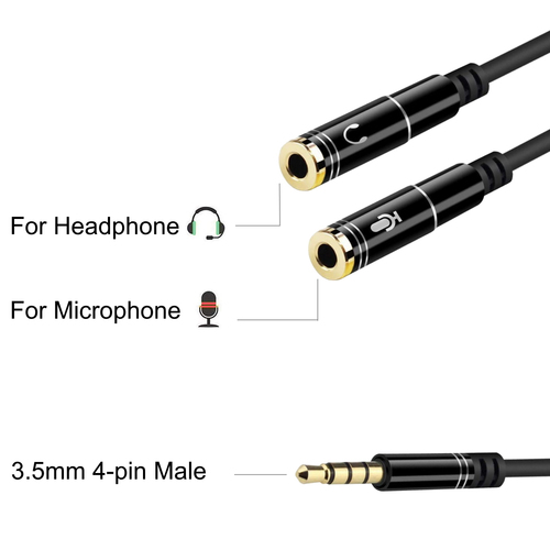 ADAP AUDIO EWENT 1X3.5MM M PARA 2X3.5MM F