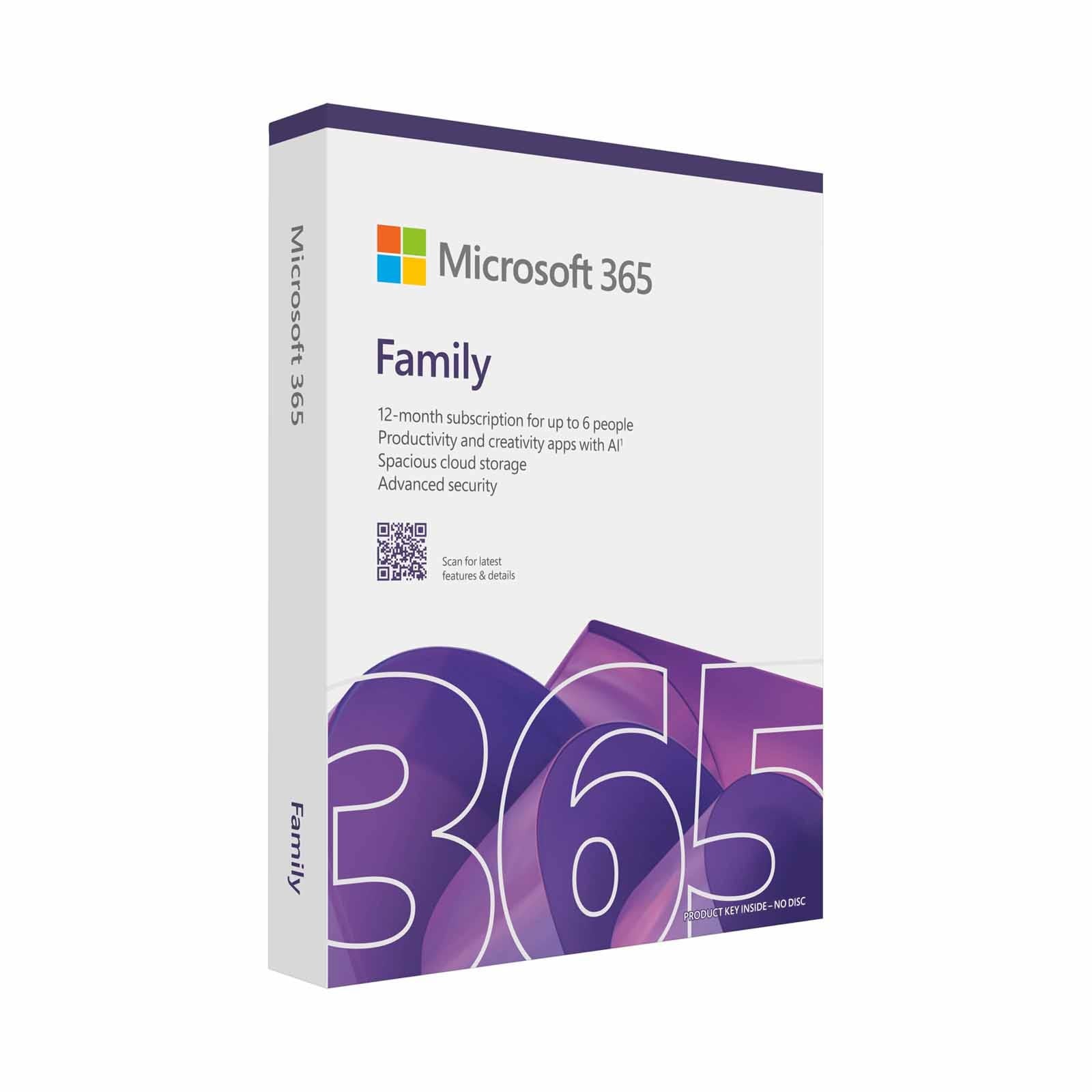 Microsoft 365 Family 1 ano para até 6 pessoas