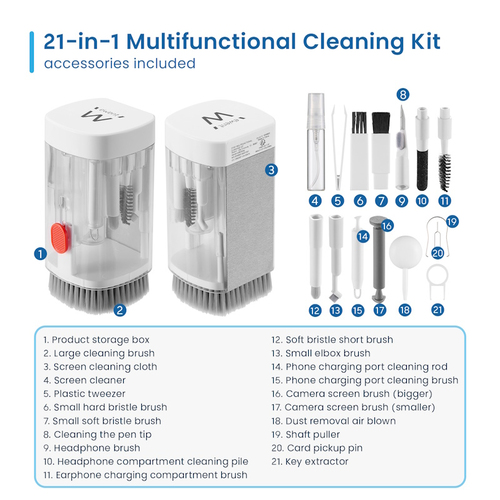 KIT DE LIMPEZA EWENT 21 PEÇAS