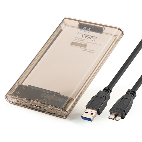 CAIXA EXT. EWENT 2.5" SATA USB-C 3.2 TRANSPARENTE