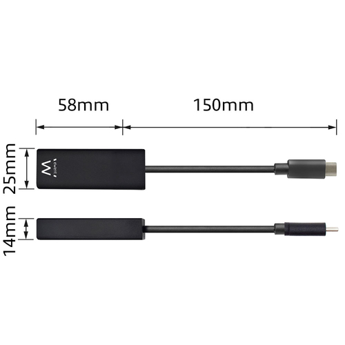 ADAPT EWENT USB-C PARA RJ45 GIGABIT PRETO