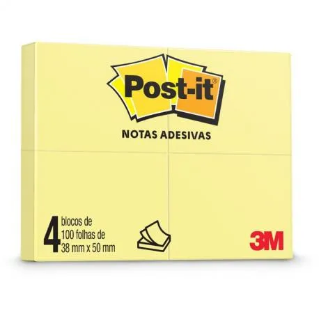 GENÉRICO ME POST IT 50X40 AMARELO 3X100FLS (1/12)