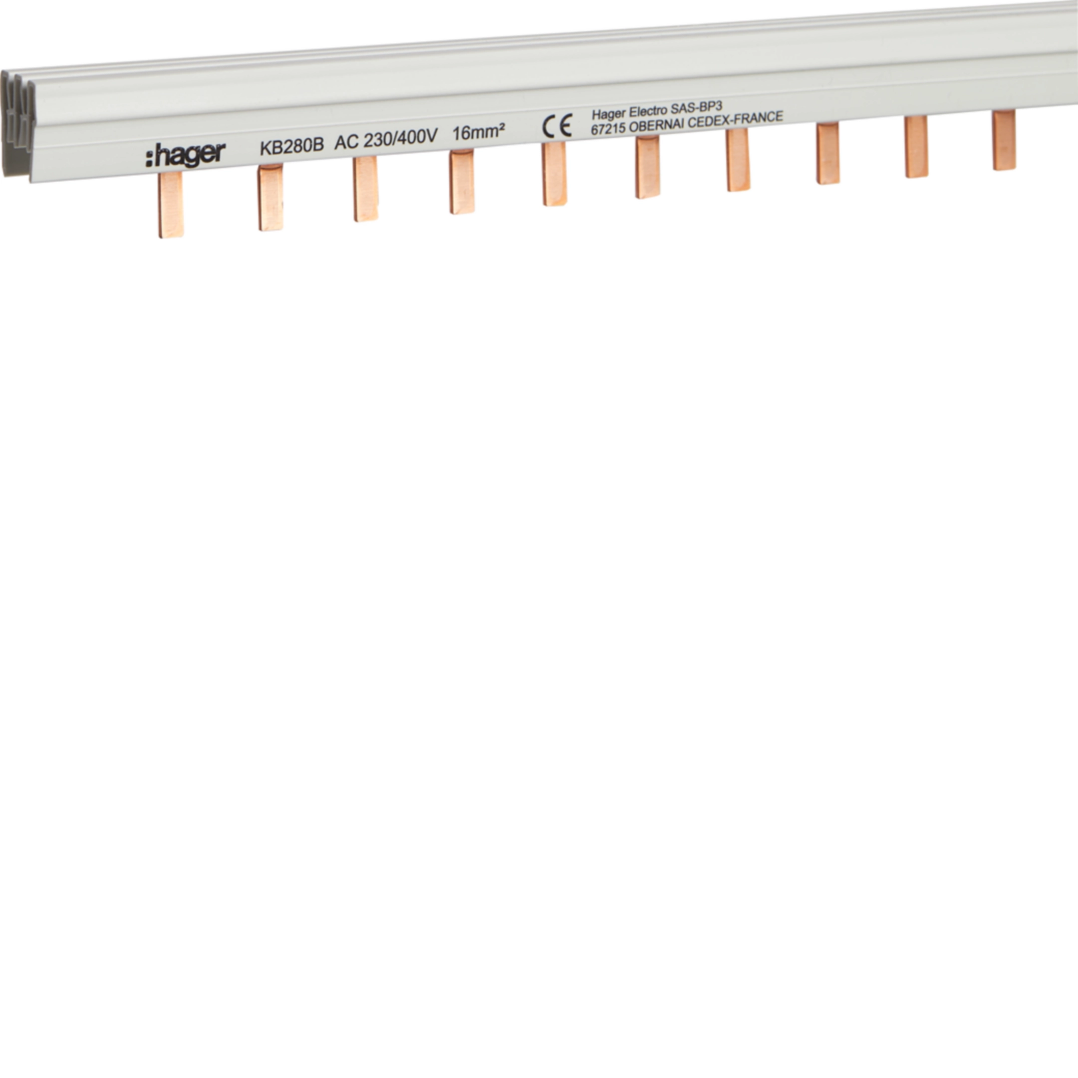 PENTE DE LIGACAO HAGER 2P 80A (PONT.) 16MM2 57M