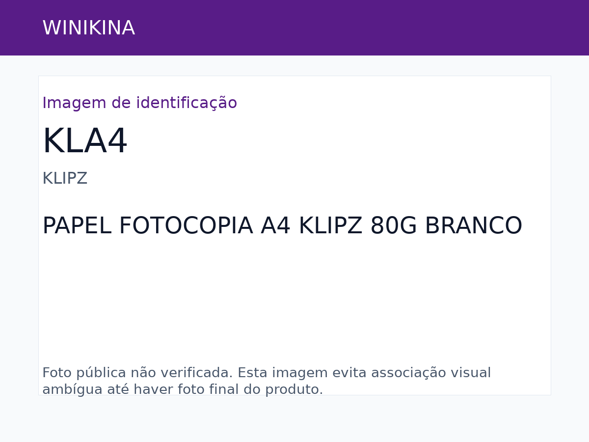 PAPEL FOTOCOPIA A4 KLIPZ 80G BRANCO