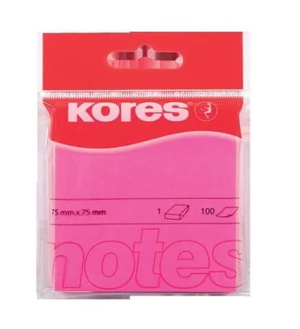 ME POST-IT 75X75 KORES 100FLS ROSA