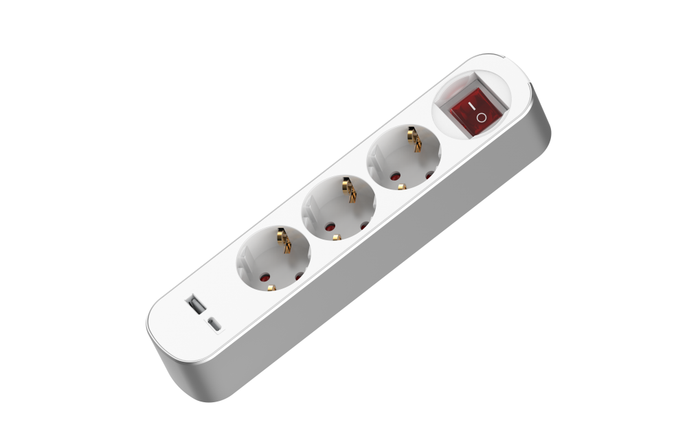 BLOCO TOM. WINTECH 3WAY 3MT 1-USB/1-USB-C COM PROTECÇÃO