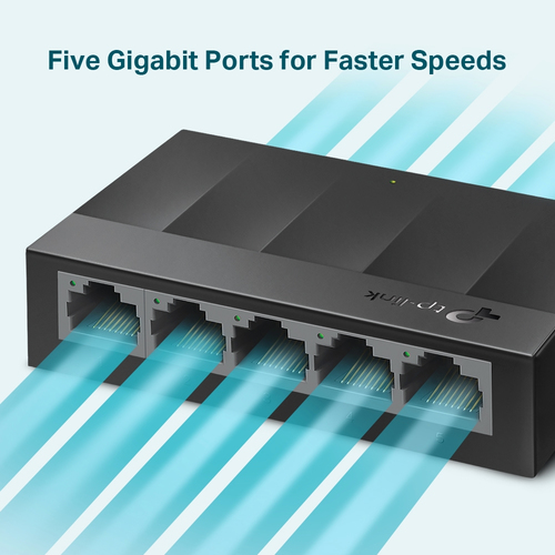 SWITCH 5 TP-LINK 10/100/1000 SEM GESTÃO RJ45 DESKTOP