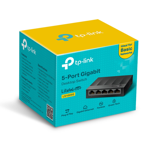 SWITCH 5 TP-LINK 10/100/1000 SEM GESTÃO RJ45 DESKTOP