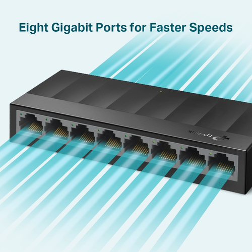 SWITCH 8 TP-LINK 10/100/1000 SEM GESTÃO RJ45 DESKTOP