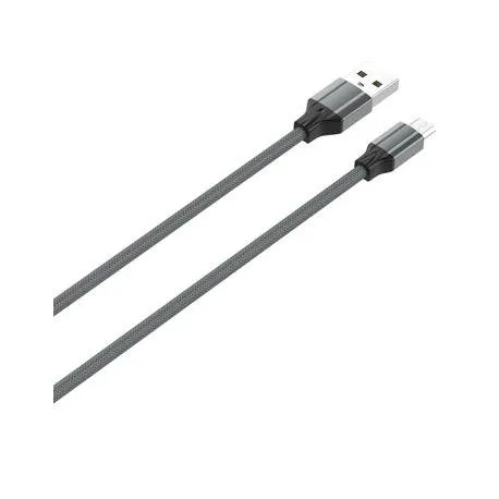 CABO USB-A (M) PARA MICRO-USB-B (M) 2MT DADOS/CARGA LDNIO CINZA