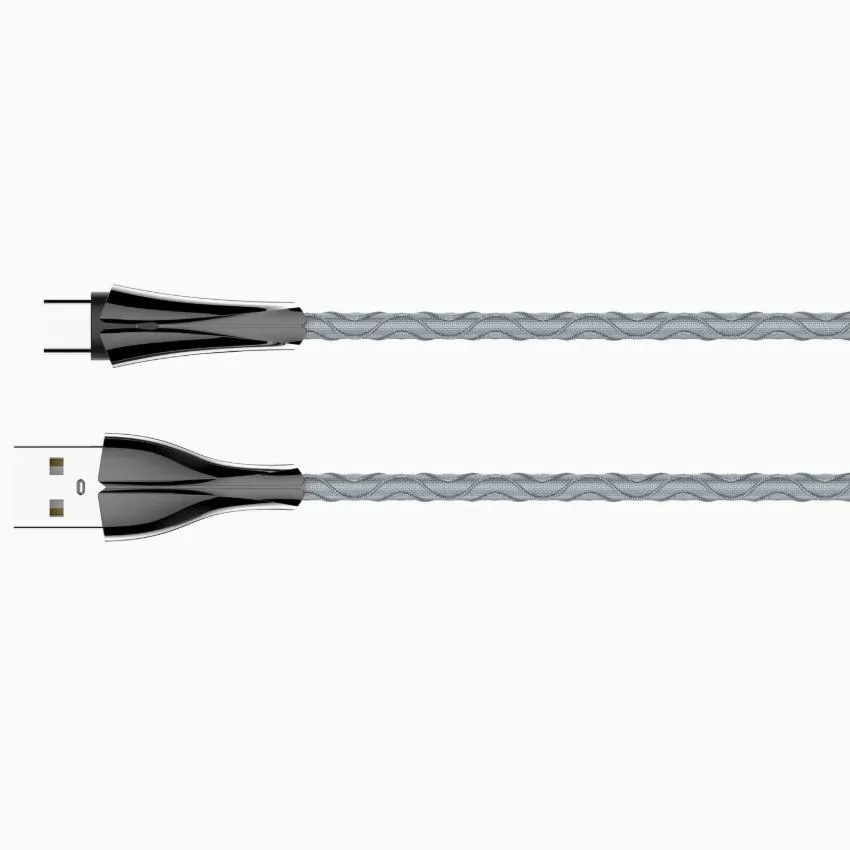 CABO USB-A (M) PARA USB-C (M) 1MT SUPER RÁPIDO DADOS/CARGA LDNIO CINZA