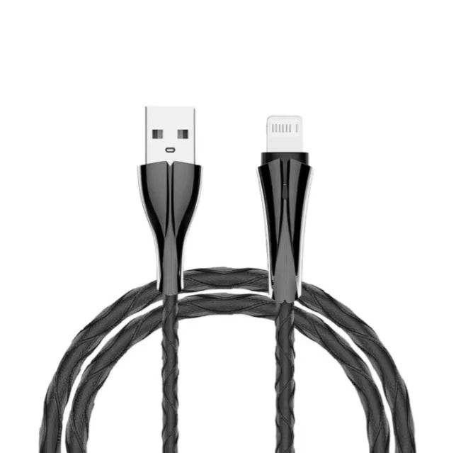 CABO USB-A (M) PARA LIGHTNING (M) 1MT SUPER RÁPIDO DADOS/CARGA LDNIO CINZA