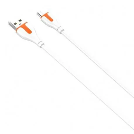CABO USB-A (M) PARA UCB-C (M) 1MT 2.1A DADOS/CARGA LDNIO BRANCO